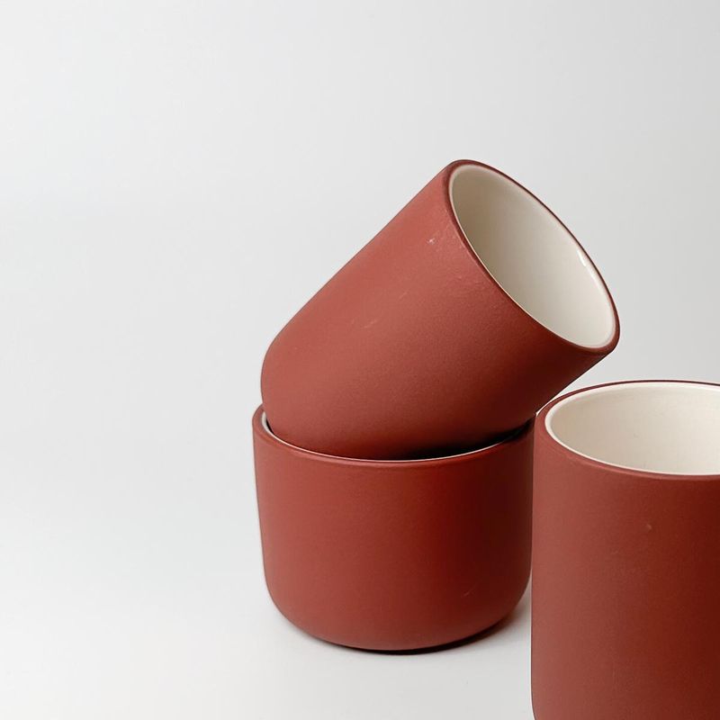 Cappuccino Kaffekopp Terracotta 130ml (2stk)