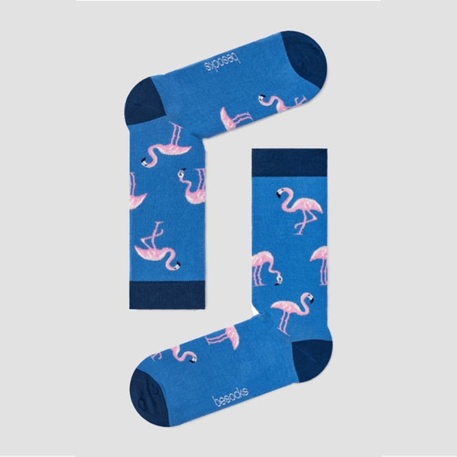 Bilde av Flamingo Bomullsokker (Blå)